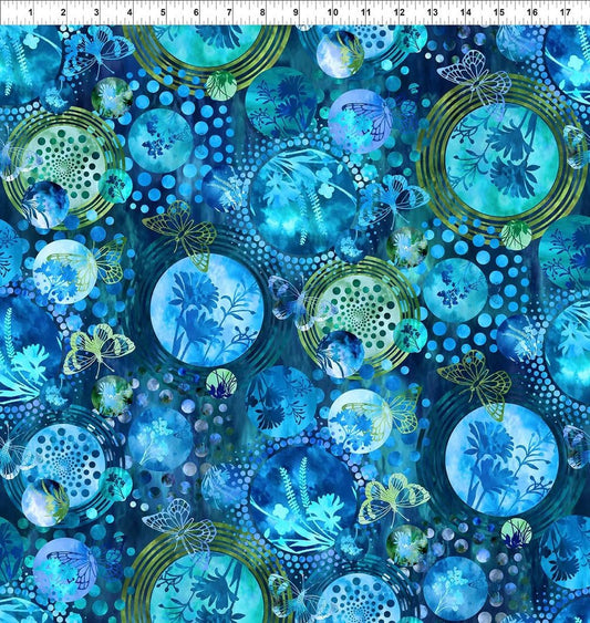 Collage Blue from Elysian by Jason Yenter for In The Beginning Fabrics