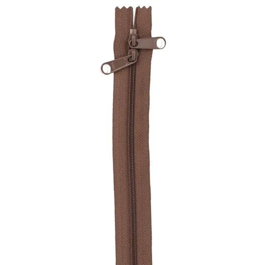 Seal Brown 30" Double Slide Handbag Zipper from ByAnnie