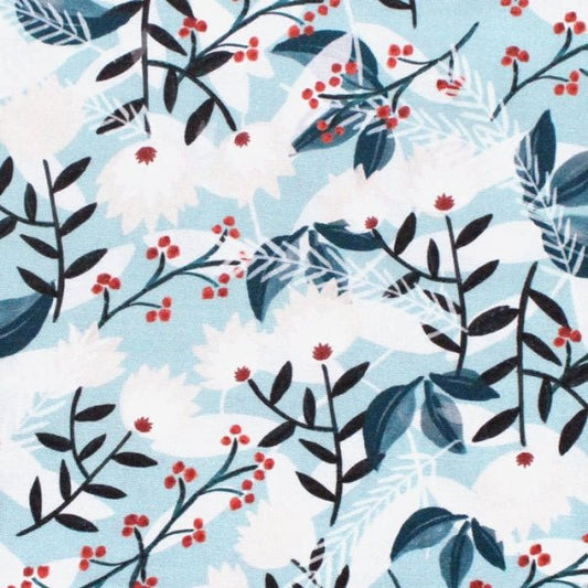 REMNANT:  White Winter Floral from Spice by Chloe Hall for Dashwood Studio