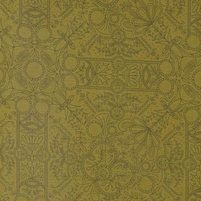 Lace Damask in Lichen from Quaint Cottage by Gingiber for Moda Fabrics