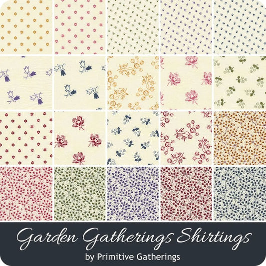 Garden Gatherings Shirtings Jelly Roll by Primitive Gatherings for Moda Fabrics