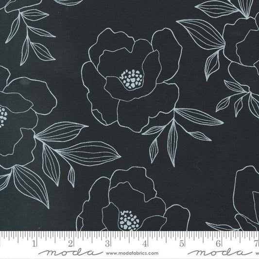 Black Bold Blossom from Gilded by Alli K Designs for Moda Fabrics