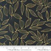 Gilded Leaves Blenders Leaf Metallic Ink Gold Fabric by Alli K Design for Moda Fabrics.