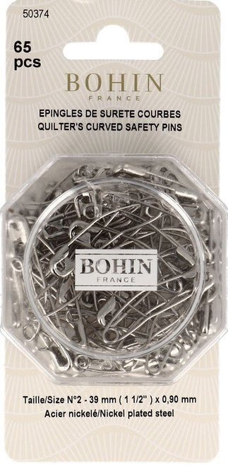 Quilter's Curved Safety Pins by Bohin