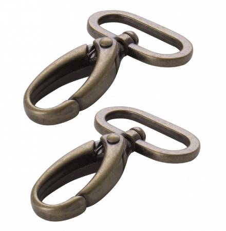 By Annie Hardware Swivel Hook 1in Antique Brass Set of Two
