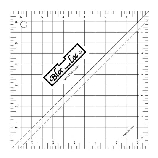 Bloc Loc Half Square Triangle Ruler, HST 6,5 x 6,5 inch