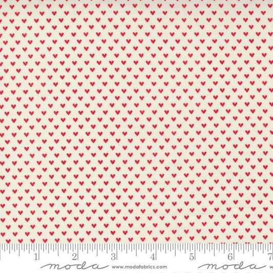 Tiny Hearts on Cream from Flirt by Sweetwater for Moda Fabrics
