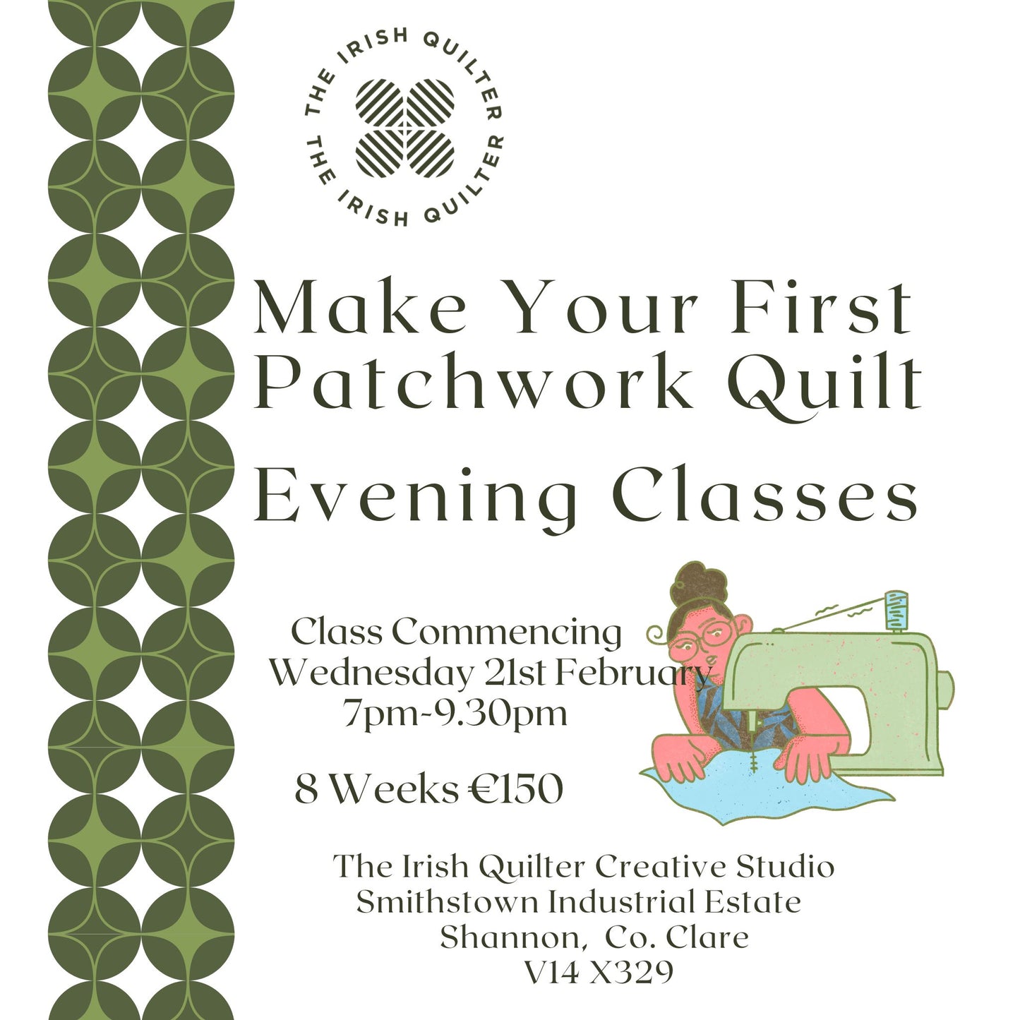 Make your First Patchwork Quilt Wednesday Evening Classes