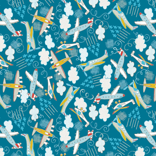 1 Metre Cut of Take Flight Airplanes by Camelot Fabrics