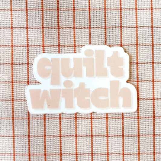 Quilt Witch Vinyl Sewing Sticker