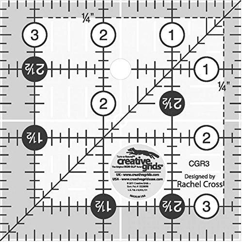 Creative Grids 3.5" Square Quilting Ruler Template
