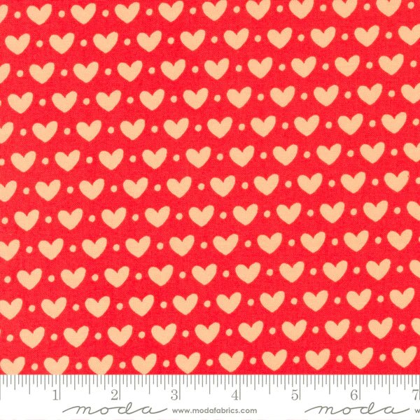 Sincerely Yours Geranium Candy Hearts by Sheri and Chelsi for Moda Fabrics