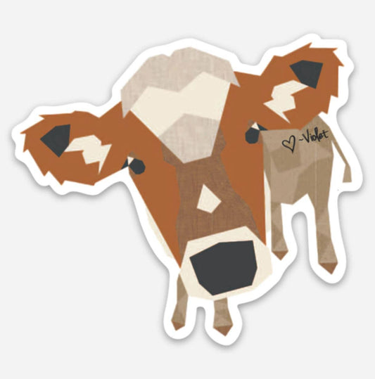 Cow Abstractions Sticker by Violet Craft