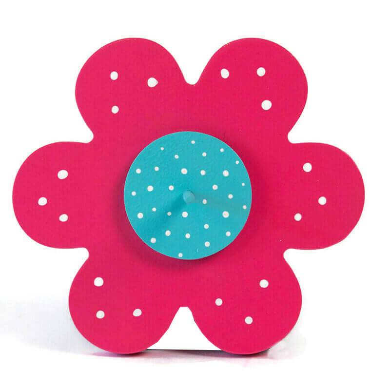 Flower Spindles™ Pink Aqua White Dot by Doohickey Designs