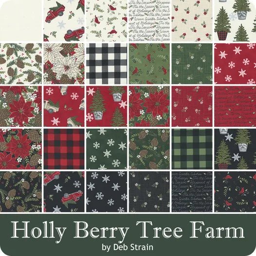 Holly Berry Tree Farm Jelly Roll by Deb Strain for Moda Fabrics