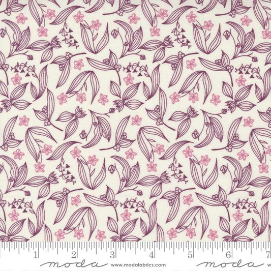 Fairy Circles in Boysenberry Porcelain from Wild Meadow by Sweetfire Road for Moda Fabrics