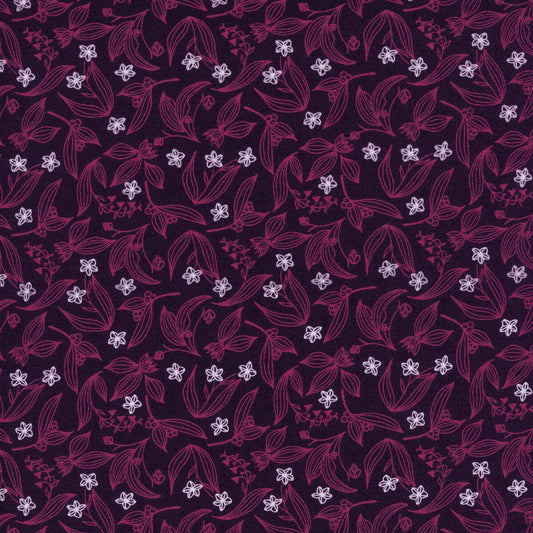 Fairy Circles in Prune from Wild Meadow by Sweetfire Road for Moda Fabrics