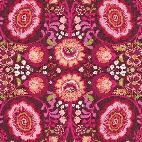 Khokhloma One from Season of Tribute Chapter One La Vie en Rose by Pat Bravo for Art Gallery Fabrics