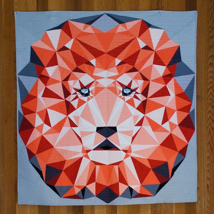 The Jungle Abstractions Quilt-The Lion Pattern by Violet Craft