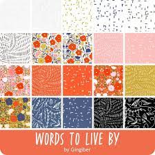 Words to Live By Jelly Roll by Gingiber for Moda Fabrics