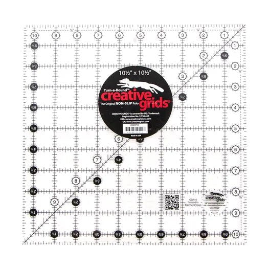 10.5" Square Non-Slip Quilting Ruler by Creative Grids