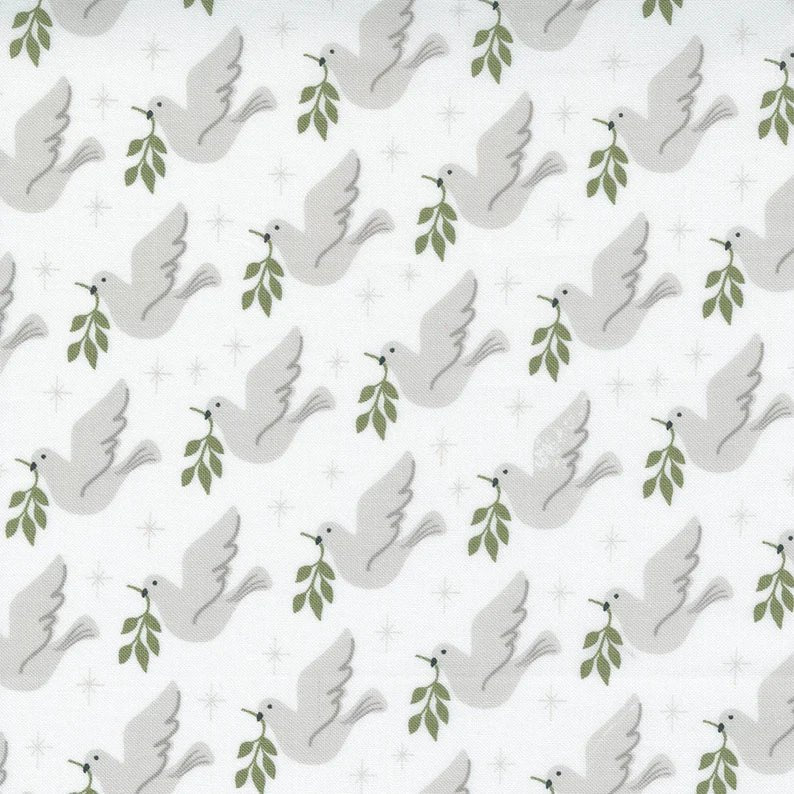 Christmas Morning by Lella Boutique for Moda Fabrics Lovey Dovey Bird Snow
