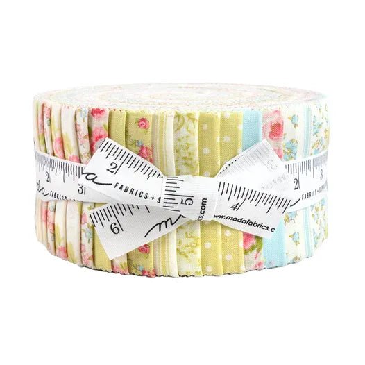 Cottage Linen Closet Jelly Roll by Brenda Riddle for Moda Fabrics