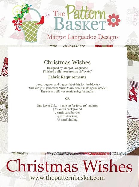 Christmas Wishes Paper Quilt Pattern by The Pattern Basket.