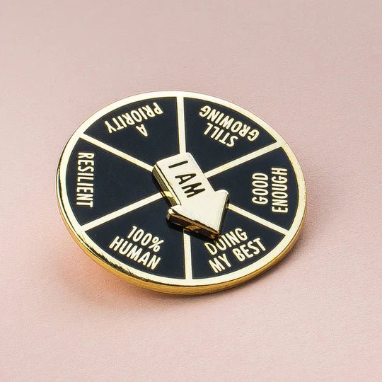 I Am Doing My Best Interactive Spinner Enamel Pin by The Gray Muse