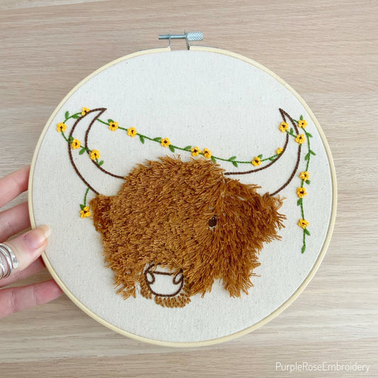 Hamish the Highland Embroidery Kit by Purple Rose Designs