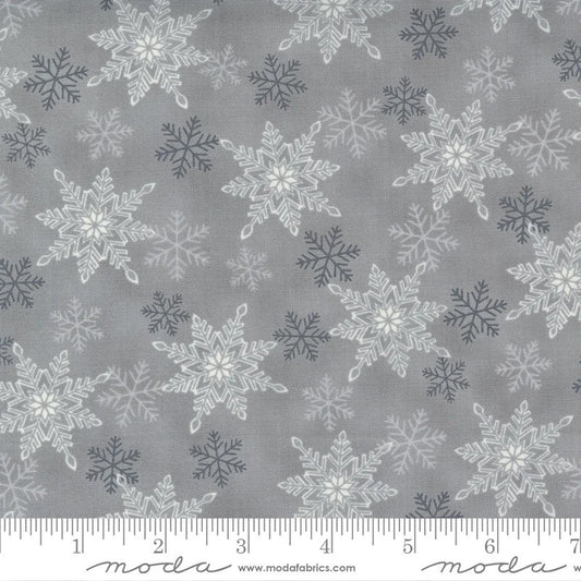 Home Sweet Holidays Grey snowflake swirl blender by Deb Strain for Moda