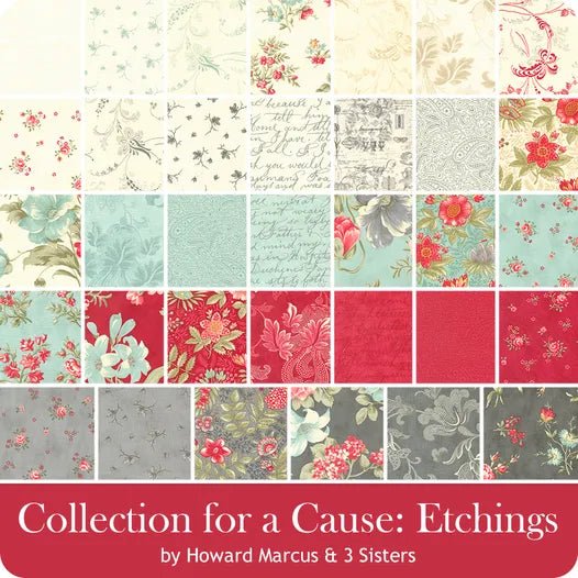 Collection for a Cause: Etchings Jelly Roll by Howard Marcus Dunn & 3 Sisters for Moda Fabrics