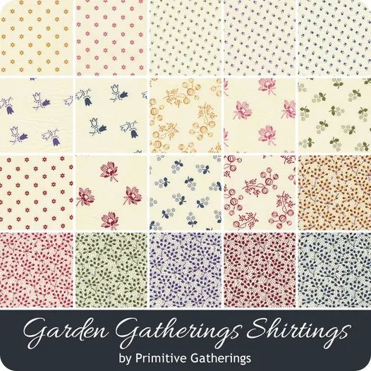 Garden Gatherings Shirtings Layer Cake by Primitive Gatherings for Moda Fabrics