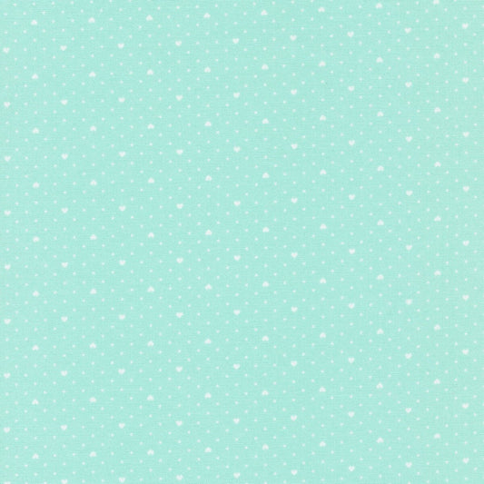 Aqua Heart Dot from Lighthearted by Camille Roskelley for Moda Fabrics