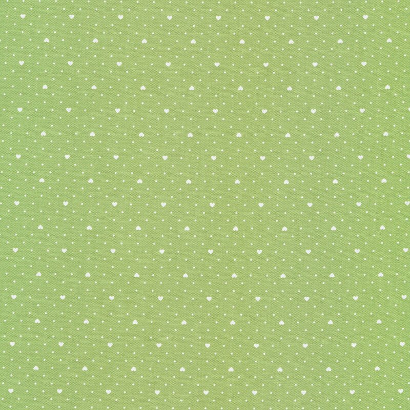 Green Heart Dot from Lighthearted by Camille Roskelley for Moda Fabrics