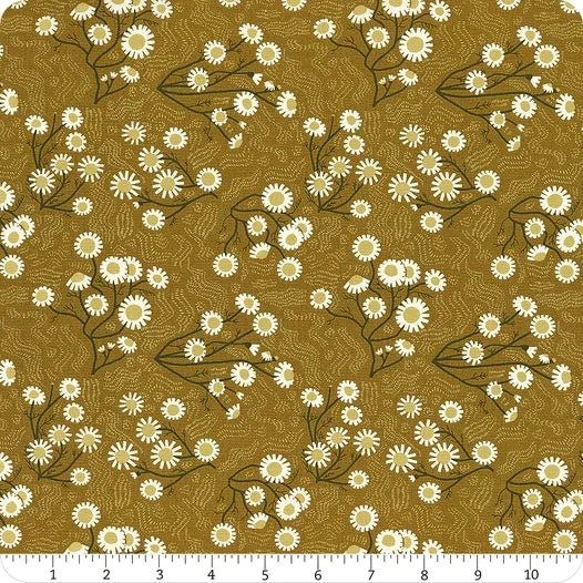 Chamomile in Lichen from Quaint Cottage by Gingiber for Moda Fabrics
