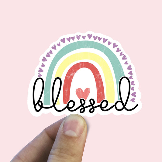 Blessed Rainbow Vinyl Sticker
