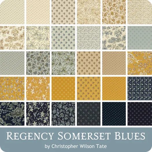 Regency Somerset Blues Charm Pack by Christopher Wilson-Tate for Moda Fabrics