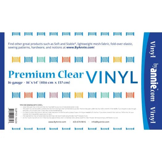Clear Vinyl 16" x 54" ByAnnie