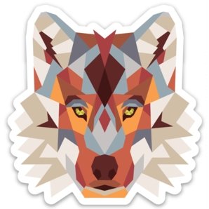 The Wolf Abstractions Sticker